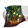 Brebasf Fantasy Forest Tree Blanket Fairy Tale Woodland Night Landscape Tree of Life House Throw Sofa Soft Warm Blanket-60W x80L view 1