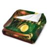 Brebasf Fantasy Forest Tree Blanket Fairy Tale Woodland Night Landscape Tree of Life House Throw Sofa Soft Warm Blanket-60W x80L view 3