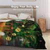 Brebasf Fantasy Forest Tree Blanket Fairy Tale Woodland Night Landscape Tree of Life House Throw Sofa Soft Warm Blanket-60W x80L view 4
