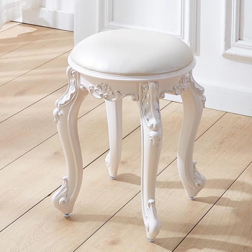 BREZO Vanity Stool, Dressing Table Stool, Makeup Stool, Vanity Stools for Makeup, Home Chair Princess Bedroom Nail Stool (Color : A)