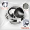 Round Wall Vents Stainless Steel Vents Diameter Duct,Fly Screen and Drip Deflector Round Bull Nosed Extractor Fan Vent Cover, for Home or Industrial Applications (Size : 160mm/6.30in) view 2