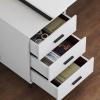 ALEEIK Expandable Desk with Storage Drawer, Modern Home Office Desk Student Study Table & Cpmputer Workstations(100x60x75cm, White) view 3