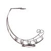 Countertop Wine Glass Holder, Metal Table Top Wine Glass Rack Drying Rack, Moon Shape Freestanding Stemware Rack Hold 1 Bottles and 2 Glasses for Cabinet and Bar (Color : Bronze) view 1