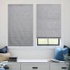 Keego Cordless Roman Shades Modern Blackout Roman Blinds Elegant Roman Shades for Window Easy to Install Blinds for Living Room Door Kitchen (36" W x 48" H, Grey, Blackout) view 2