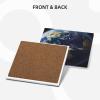 Cemicra Coasters with Metal Holder Drink Coasters Set of 6 Earth Cemicra Coaster for Drinks Tabletop Protection Cup Mat Pad for Home and Kitchen Coaster Set for Home Decor view 2