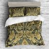 Boasorte Snake Skin Luxe Prints Duvet Cover Set | Serpentine Jungle Chic Wild Animal Fur Design Bedding Set | with Soft Duvet Cover+2 Pillow Shams(3pcs) or Sheet (4pcs) (A,Full-3PCS) view 2
