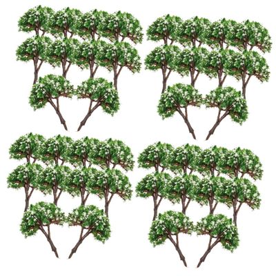 Cabilock 40pcs Miniature Artificial Tree for Diorama Realistic Fairy Garden Decor Birthdaywood Tree Ornament