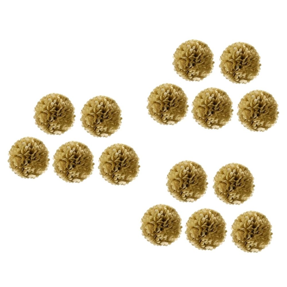 ABOOFAN 15pcs Tissue Paper Pom Pom Balls Tissue Paper Flower Balls for Wedding Decorations