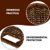 1pc Rattan Storage Basket Shelves Rattan Woven Basket Collapsible Storage Crate Wicker e Brown Woven Household e Large Finishing Plastic view 3