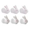 Ciieeo 6pcs Cute Rabbit Ceramic Chopstick Racks for Home Use Functional Chopstick Holder and Rest for Clean Dining Table Stylish Tableware Accessory Pink and White view 1