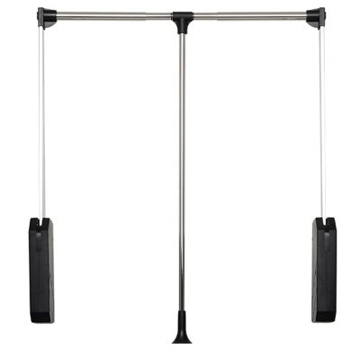 Pull Down Closet Rod, Retractable Fully Enclosed Labor-saving Device Soft-Close Closet Pull Down Rods Hanger, Suitable for Bedrooms and Laundry Rooms (Size : 420-510)