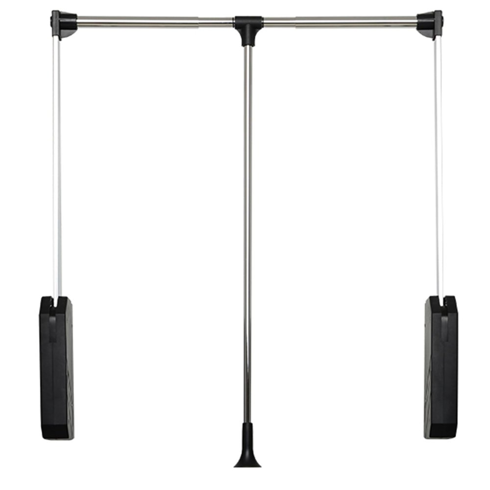 Pull Down Closet Rod, Retractable Fully Enclosed Labor-saving Device Soft-Close Closet Pull Down Rods Hanger, Suitable for Bedrooms and Laundry Rooms (Size : 420-510)