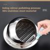 Stainless Steel Round Corner Wall Vents Cow Nose Wall Vents with Pest Control Grill Round Brushed Exterior Extractor Wall Vents Wall Vents Fine Mesh for Pest Control (Size : 80mm/3.15in) view 2