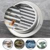 Stainless Steel Round Corner Wall Vents Cow Nose Wall Vents with Pest Control Grill Round Brushed Exterior Extractor Wall Vents Wall Vents Fine Mesh for Pest Control (Size : 80mm/3.15in) view 4
