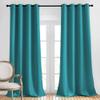 NICETOWN Peacock Teal Curtains for Home Office, Grommet Thermal Curtains Blackout Light Blocking Room Darkening Window Treatments for Bedroom/Living Room, 2 Panels, W52 x L90 view 1