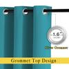 NICETOWN Peacock Teal Curtains for Home Office, Grommet Thermal Curtains Blackout Light Blocking Room Darkening Window Treatments for Bedroom/Living Room, 2 Panels, W52 x L90 view 2