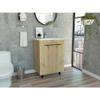 Khari 24" Floor Cabinet, Double Door, Two Shelves -Light Oak view 1