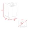 Khari 24" Floor Cabinet, Double Door, Two Shelves -Light Oak view 2