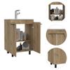 Khari 24" Floor Cabinet, Double Door, Two Shelves -Light Oak view 3