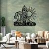 Metal Surfboard Wall Decor, Surfboard Metal Wall Art, Metal Wall Art Ocean, Surf Board Decor for Wall, Metal Surfboard Signs, Metal Wall Decor for Living Room, Holiday Gifts (19"x16" | 47x42cm, Gold) view 3