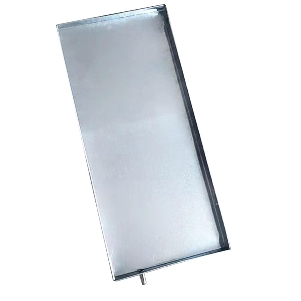 Air Conditioner Drip Pan, Air Conditioner Unit Water Tray Water Collector Pad with Drain Fitting Kit, Galvanized Steel Ac Drip Cushion Drainage Pan, for Indoor/Outdoor Split Air Conditioner Heat PUM