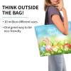 MANQINF Cute Easter Bunny Rabbit Tote Bag for Women Mother Teacher,Reusable Shopping Grocery Bag Shoulder Bags view 2