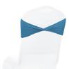 MDS Pack of 50 Spandex Chair Sashes Bows Elastic Stretch Dining Chair Bands Ties Without Slider Buckle Universal fits for Wedding Baby Shower Birthday Party Banquet Event Decoration - Dark Teal view 1