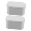 2pcs Cheese Crisper Cheese Storage Container for Fridge Container Hugger Food Containers Plastic Containers Lid Design Butter Cases Bacon Multifunction Cover White Pp view 1