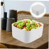 2pcs Cheese Crisper Cheese Storage Container for Fridge Container Hugger Food Containers Plastic Containers Lid Design Butter Cases Bacon Multifunction Cover White Pp view 3