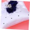 ABOOFAN Basket for Wedding Ring Pillow Basket Set Notebook and Pen Holder (Floral) view 4