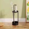YSUEFIJO Metal Umbrella Stand for Entryway, Round Umbrella Holder for Entryway, Free Standing Umbrella Holder Bin, Canes Walking Sticks Holder, Space Saving Organizer, for Home Office view 3