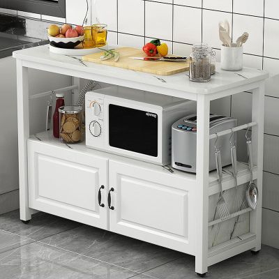 3-Tier Practical Shelves, Kitchen Shelf, with 2-Door Compartment, Suitable for Entrance, Living Room, Hallway, Bedroom, Kitchen (Color : White, Size : 23.6in/60cm)