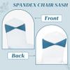 MDS Pack of 75 Spandex Chair Sashes Bows Elastic Stretch Dining Chair Bands Ties Without Slider Buckle Universal fits for Wedding Baby Shower Birthday Party Banquet Event Decoration - Dark Teal view 4