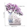 Artificial Bonsai Tree Home Living Room Entrance TV Wine Cabinet Decoration Housewarming New Home Gift Jade Carving Ornament Office Decoration Bonsai view 2