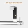 VEHHE Kitchen Towel Holder 2-Piece, 2 Hooks, EVA Foam Protective Mats, 9-Inch Stainless Steel Over The Door Towel Rack (Silver) view 3