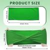 MDS Pack of 75 Spandex Chair Sashes Bows Elastic Stretch Dining Chair Bands Ties Without Slider Buckle Universal fits for Wedding Baby Shower Birthday Party Banquet Event Decoration - Light Green view 2