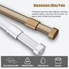 Closet Rod for Hanging Clothes, Bedroom Aluminium Oval Closet Tension Rod for Hanging Clothes Heavy Duty, Closet Clothes Rod with Flange Sockets & Screws, for Wardrobe/Bedroom/Bathroom/Shoe Cabinets ( view 3