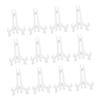 Ciieeo Tea Cake Rack 12 Pcs Plastic Plate Display Rack Curved Easel for Lightweight Items Home Decorative view 1