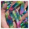 BAKYAR Natural Crystal Rough Natural Rock Quartz dot Multi-Color Electroplating Color Crystal dot Reiki (Size : 1000g) view 2