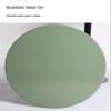Fodalob Patio Iron Metal Dining Table, Small Round Table, Sofa Side Table, Coffee Table/Milk Tea Table/Bar Table/Dessert Table/Negotiation Table (Color : Dark Blue, Size : 70x70x72cm) view 3