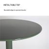 Fodalob Patio Iron Metal Dining Table, Small Round Table, Sofa Side Table, Coffee Table/Milk Tea Table/Bar Table/Dessert Table/Negotiation Table (Color : Dark Blue, Size : 70x70x72cm) view 4