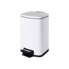 Kitchen Trash Can Nordic Style Square Stainless Steel Foot Silent Trash Can Living Room Kitchen Bedroom Bathroom Stainless Steel Trash Can Office Trash Can Wastebaskets ( Color : A , Size : 9L ) view 1