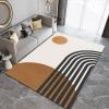 ERAYNA Bohemian Sun Line Area Rugs, Line Geometry Art Indoor Non-Slip Kids Rug, Upholstery Rug with Non-Slip Backing for Kids Boys Girls Bedroom Living Room Dining Room Study 4ftx6ft view 3