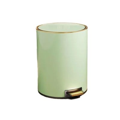 Kitchen Trash Can Trash Can Household Stainless Steel Trash Can Living Room Kitchen Large Capacity Bathroom With Foot Pedal Waste Paper Basket With Lid Office Trash Can Wastebaskets ( Color : Green ,