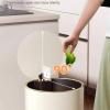 Kitchen Trash Can Trash Can Household Stainless Steel Trash Can Living Room Kitchen Large Capacity Bathroom With Foot Pedal Waste Paper Basket With Lid Office Trash Can Wastebaskets ( Color : Green , view 3