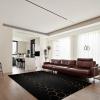 ERAYNA Black Gold Honeycomb Geometry Area Rugs, Black Hexagon Geometry Non-Slip Kids Rug, Upholstery Rug with Non-Slip Backing for Kids Boys Girls Bedroom Living Room Dining Room Study 6.6ftx5.3ft view 3