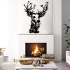 Yemwot Deer Tree Metal Wall Art, Metal Branchs Wall Decor, Deer Head Tree Decor, Nature View Art, Wildlife Farmhouse Hangings for Living Room Bedroom (18"x 24"| 48x62cm, Sliver) view 2