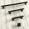 3.75" C-C Black Copper Cabinet Pull Handle Knob Drawer Pull Handles Square Knob Handle Dresser Knobs Pulls Kitchen Handles Hardware 3 3/4" 96 mm Centers /C-C:3.75" ) ( Size : L:14" (355 mm)/C-C:12.5" view 3