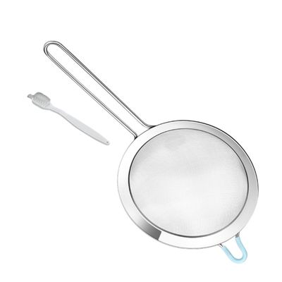 Cabilock 2pcs Efficient Flour Strainer Mesh Sieve Stainless Steel Mesh Strainer Easy Sifting Home Use