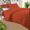 1003 TC New Egyptian Cotton 4 PC Sheet Set Stripe & US Twin, Brick Red_Full view 2
